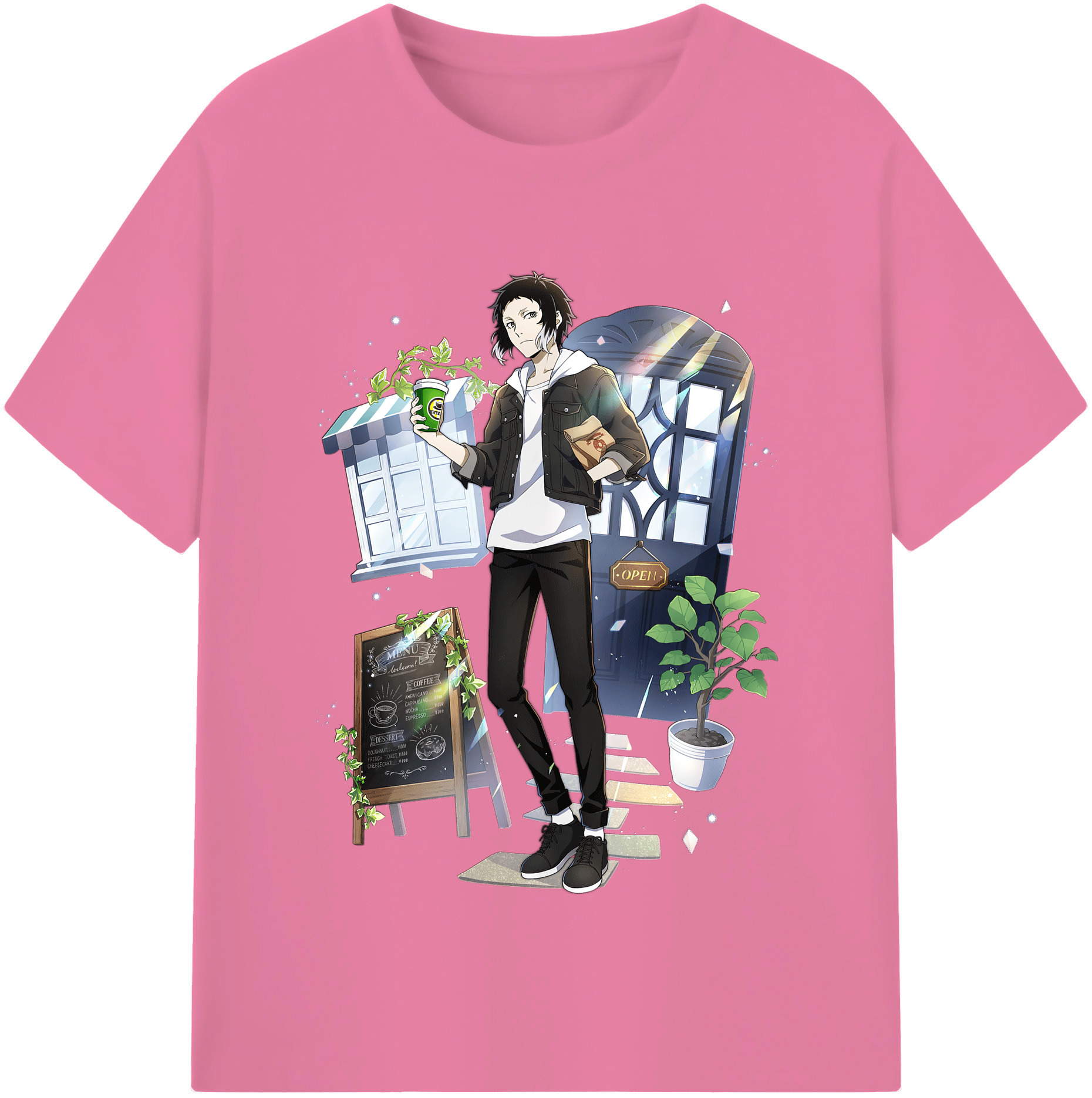 （画像用） 文豪ストレイドッグス Bungo Stray Dogs 綿100％半袖Tシャツ（フロントプリント）